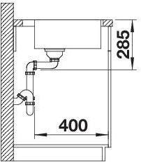 Produktbild Blanco Supra 500-IF/A R12 (Aufsatzspülbecken, 54 cm, 50 cm)