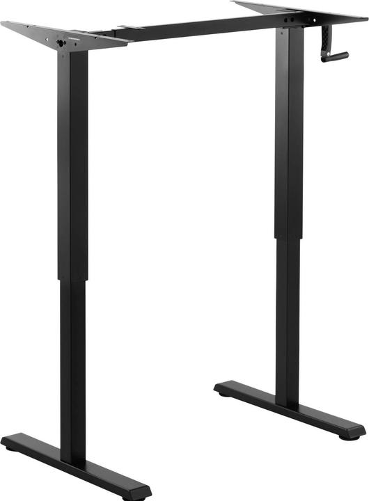 Produktbild Fromm & Starck Höhenverstellbarer Schreibtisch Gestell Hubsäulentisch manuell schwarz 70 kg (82 x 60 cm)