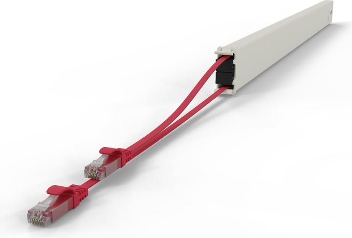 PATCHBOX one / Cassette / 46RU / Cat 6A, UTP, 2.5 m, Rot (UTP, CAT6a, 2.50 m)