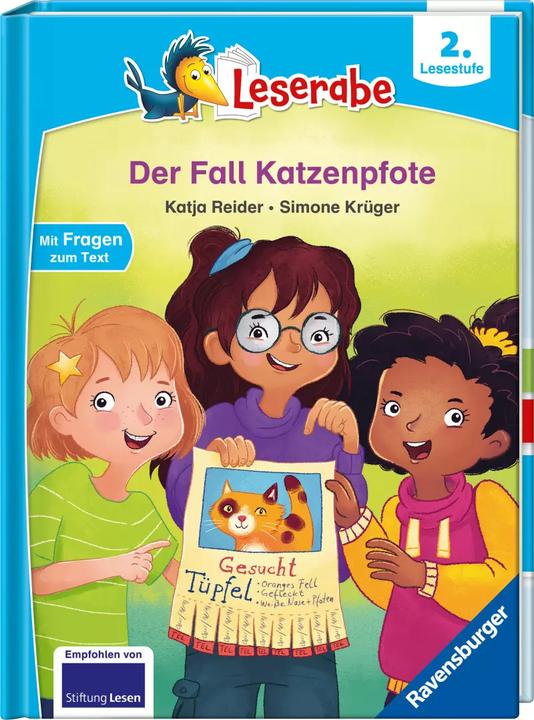 Immagine prodotto Ravensburger Der Fall Katzenpfote - Leserabe ab 2. Klasse - Erstlesebuch für Kinder ab 7 Jahren (Tedesco, Katja Reider, Simone Krüger, 2023)