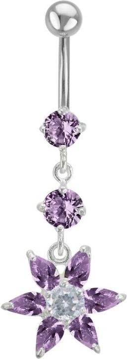 Bijouteria Bauchpiercing (Edelstahl, Silber 925, Zirkonia)