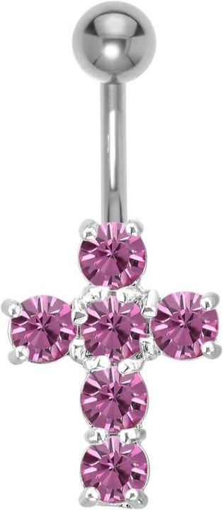 Actual product image Bijouteria Bellypiercing (Stainless steel, Brass, Crystal)