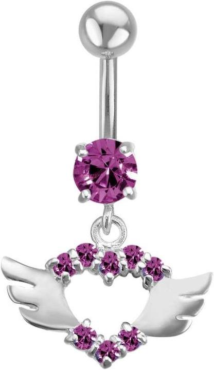 Image du produit Bijouteria Piercing nombril (Acier inoxydable, Argent 925, Zircone)