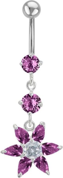 Image du produit Bijouteria Piercing nombril (Acier inoxydable, Argent 925, Zircone)