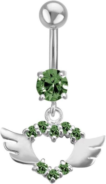 Image du produit Bijouteria Piercing nombril (Acier inoxydable, Argent 925, Zircone)