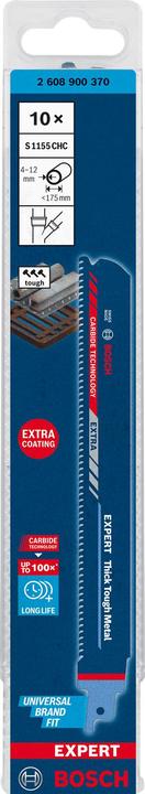 Produktbild Bosch Professional Zubehör EXPERT ‘Thick Tough Metal’ S 1155 CHC Säbelsägeblatt, 10 Stück