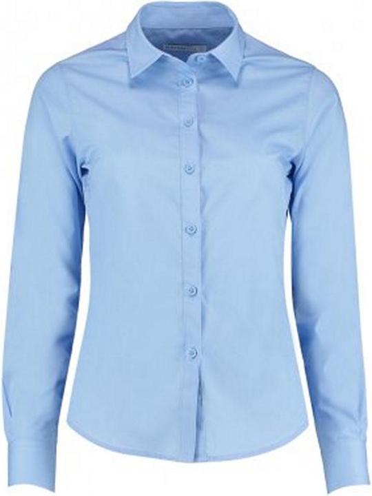 Kustom Kit PoplelinBluse langärmlig tailliert