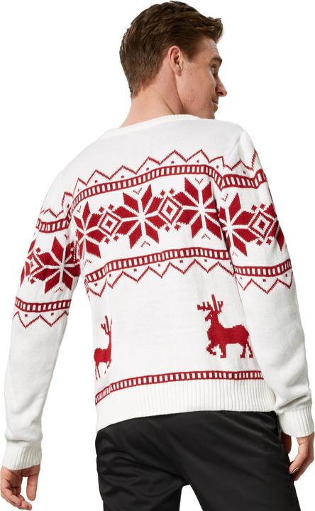 Image du produit tectake Pull de Noël Paysage hivernal blanc-rouge (XL)