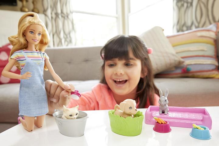 Produktbild Barbie Play 'N' Wash Puppe (blond)