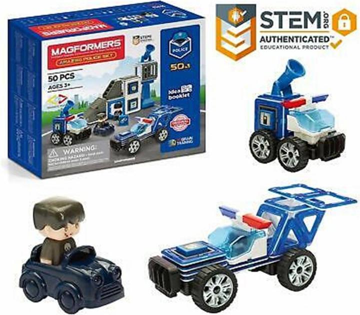 Actual product image Magformers Amazing Police + Rescue Set