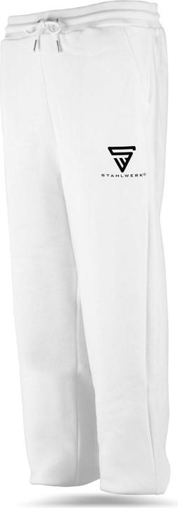 Stahlwerk Jogginghose Weiss Grösse L aus 70% Baumwolle und 30% Polyester (L)