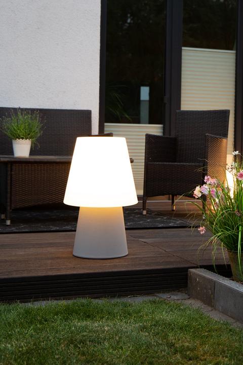 Image du produit 8 seasons design Lampadaire lumineuse Blanc Chaleureux - 60cm - Taupe - Lampe extérieur/intérieur avec prise - 8 seas (800 lm, E27)