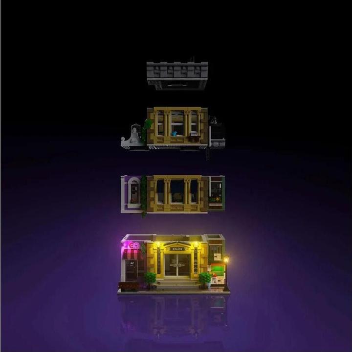 Actual product image Light my bricks LMB 2.0 LEGO® 10278# Police Station Light Kit