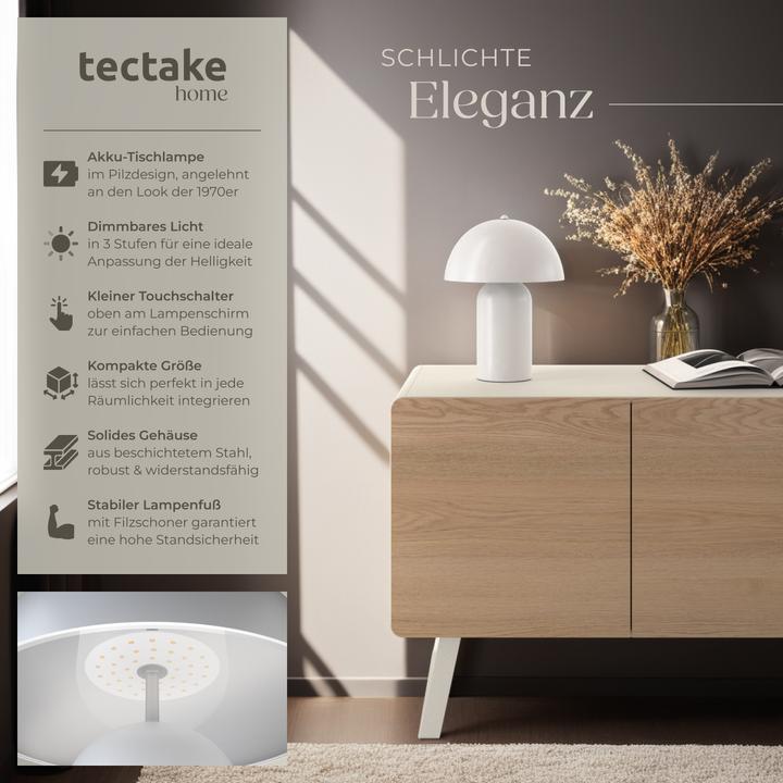 Produktbild tectake Kleine Retro-Tischlampe Kade, dimmbar, 40W