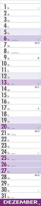 Actual product image Supermemo Kalender 2026 (17 x 85 cm, Hardcover, German)