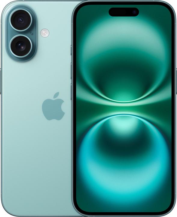 Apple iPhone 16 (128 Go, Bleu sarcelle, 6.10", SIM + eSIM, 48 Mpx, 5G)