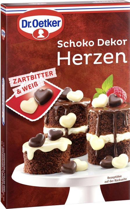 Produktbild Dr. Oetker Schoko Dekor Herzen (4 x)