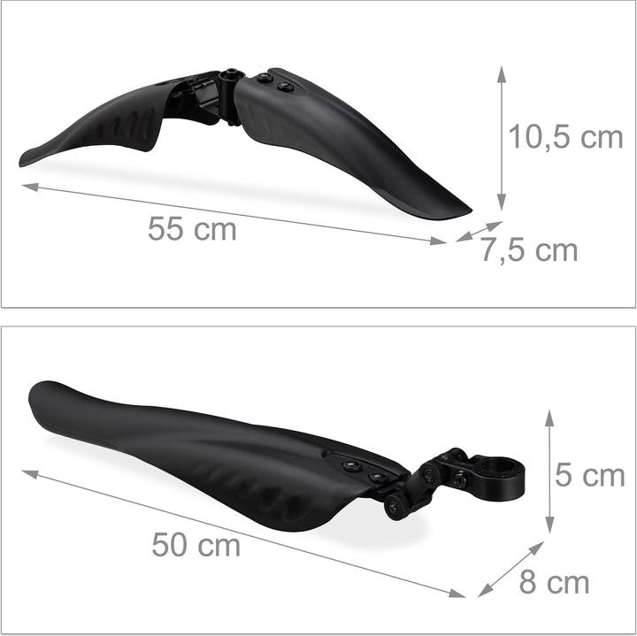 Actual product image Relaxdays Mudguards Set Front & Rear (Mudguard set)