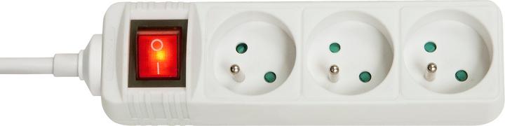 Productafbeelding Lindy 3-voudige wandcontactdoos met schakelaar FR Frankrijk (3 x, CEE 7/5, 1.40 m)