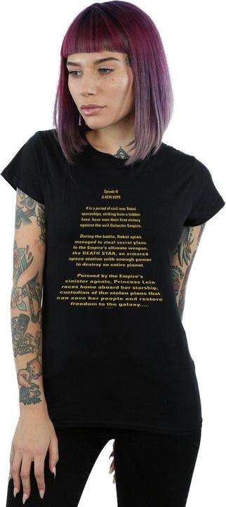 Immagine prodotto Star Wars A New Hope Opening Crawl Maglietta Donna (XL)