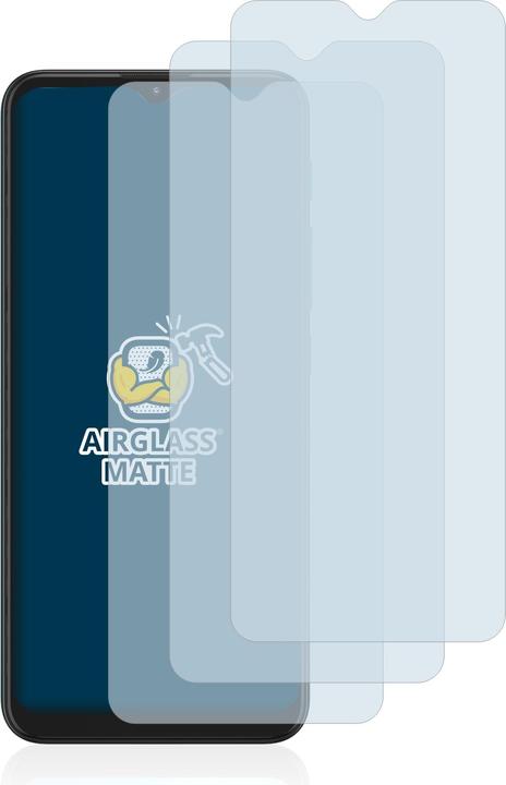 Actual product image BROTECT AirGlass Glass Matte (3 Piece, Motorola Moto E7 Plus)