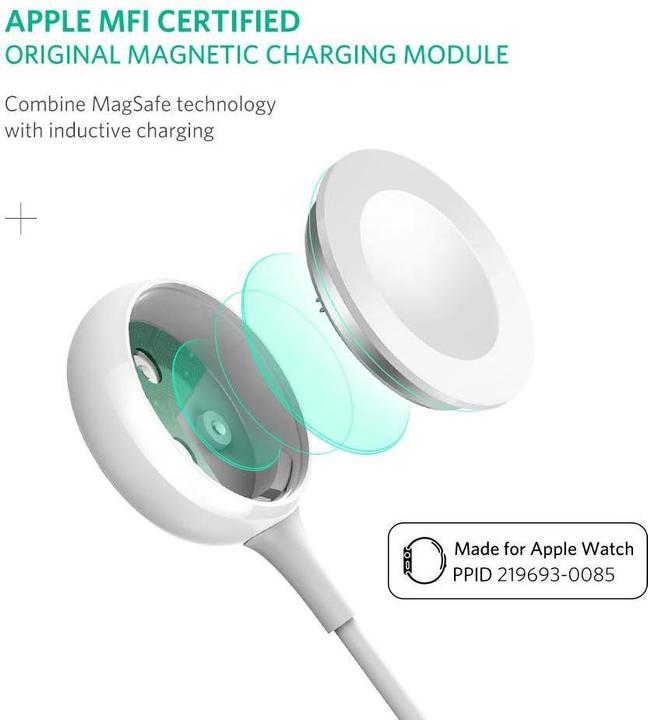 Actual product image Ugreen Wireless Charging for Apple Watch with USB-A (5 W)