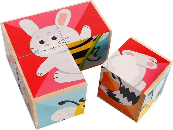 Image du produit Puzzle de construction en bois Animaux FSC, 4 pièces