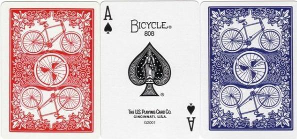Actual product image Bicycle League back cards (English)