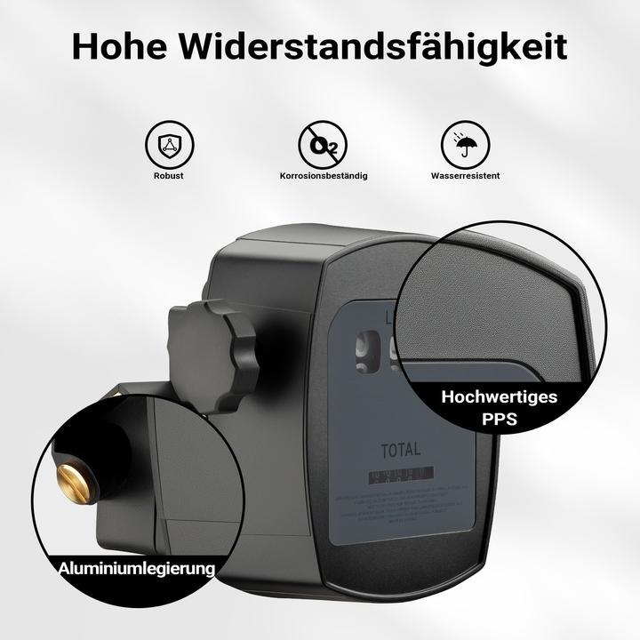 Produktbild Wiltec Diesel Heizöl Zähler 3bar 10-60l/min Anschlüsse 25,4mm Abweichung 1% Heizölpumpe