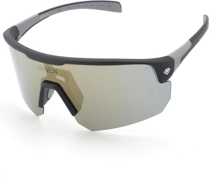 Gladiatorfit Loven Fahrradbrille mit glänzendem Finish (Schwarz, Schwarz)