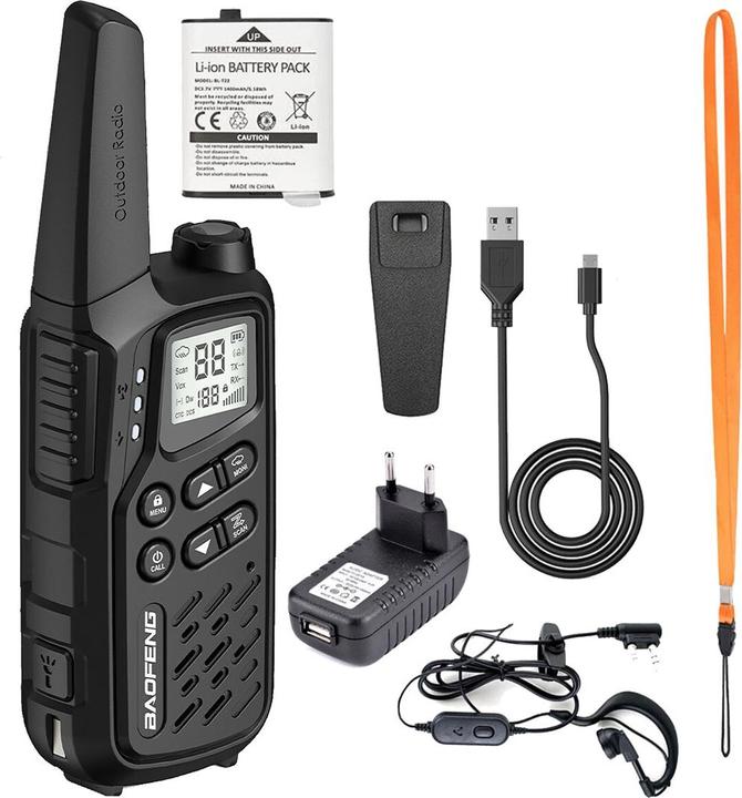 Actual product image Baofeng Walkie-Talkie BF-T25E Black (10 km)