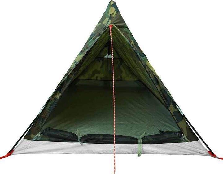 Immagine prodotto VidaXL Tenda da campeggio 2 persone con motivo mimetico impermeabile (Tenda a cupola, 1.40 kg, 2 persone)