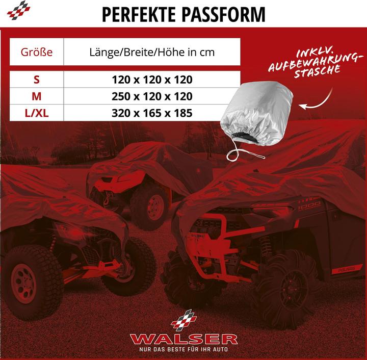 Image du produit Walser Bâche Quad All Weather Plus, couverture pour véhicules tout terrain taillee M noire