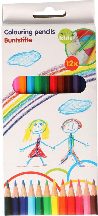 Topwrite Kids Crayons, 12st. (Multicoloured, 12 x)