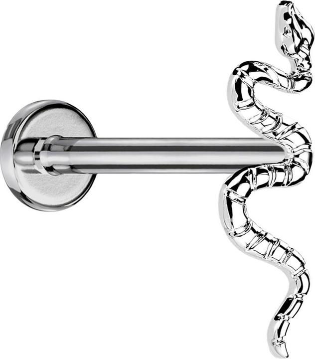 Image du produit Star Piercing Micro Labret femelle argenté serpent argenté (sans laiton, Titane G23)