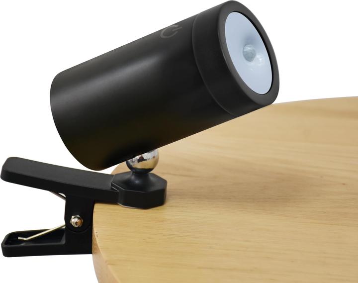 Produktbild REV LED Akku Clip-Leuchte, IP54, schwarz, mit Bewegungsmelder