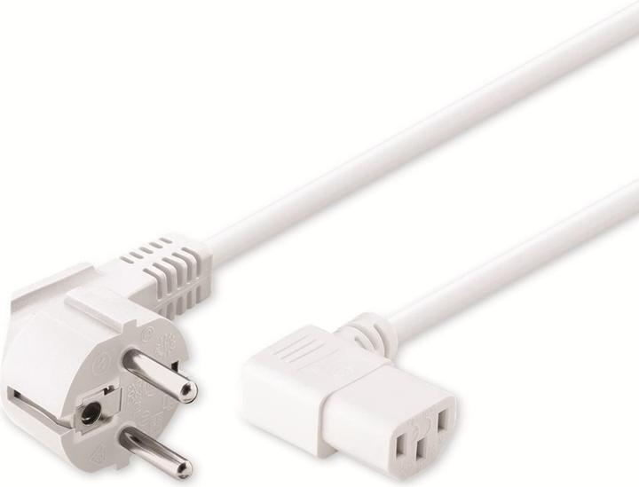 Produktbild Goobay Kaltgeräte Anschlusskabel beidseitig abgewinkelt, 1,5 m, Weiss (1.50 m)
