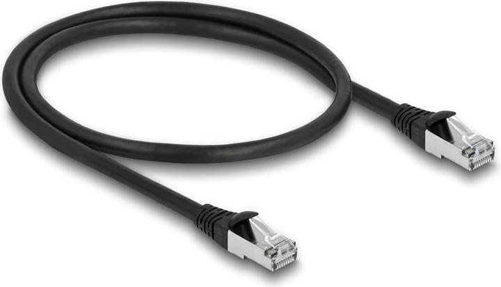 Image du produit Delock Câble réseau RJ45 Cat.6A S/FTP PUR Outdoor 0,5 m noir (S/FTP, CAT6a, 0.50 m)
