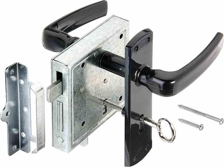Actual product image GAH Alberts Alberts 901554 Rim lock with deadbolt BB perforation galvanised blue galvanised 100 x 1 (1 pcs.)