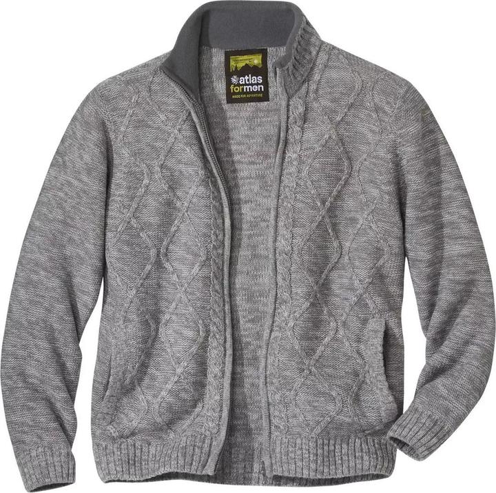 Actual product image Atlas For Men Mens Cable Knit Full Zip Jacket (XXL)