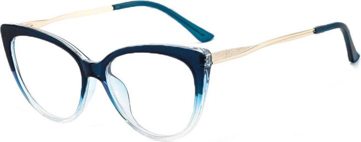 Image du produit Techsuit - Anti-Blue Light Glasses Reflex Metal (F5018-C8) - Cat Eye - Transparent Blue