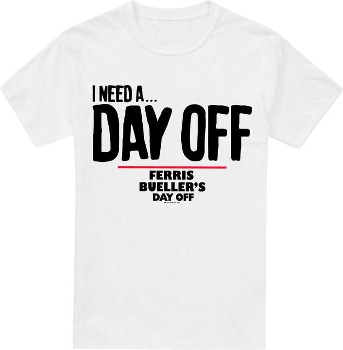 Actual product image Ferris Bueller´s Day Off Mens Ferris Bueller Needs A Day Off T-Shirt (M)