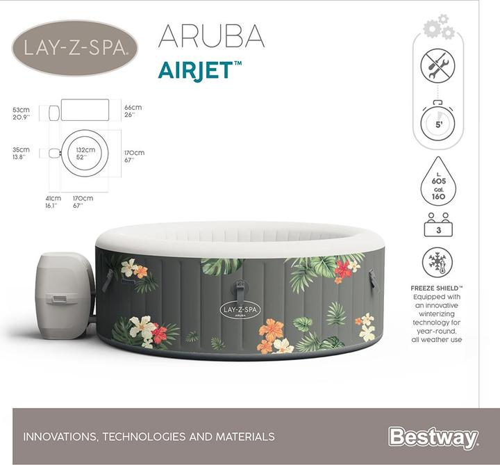 Produktbild Bestway Lay-Z-Spa Aruba (3 Pers.)