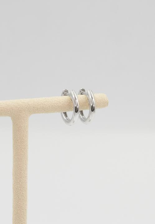 Actual product image Muau Creoles (White gold)