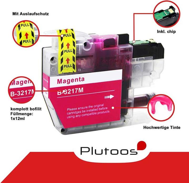 Image du produit Plutoos Brother LC-3217 Cartouches XXL compatibles, jeu de 4 couleurs