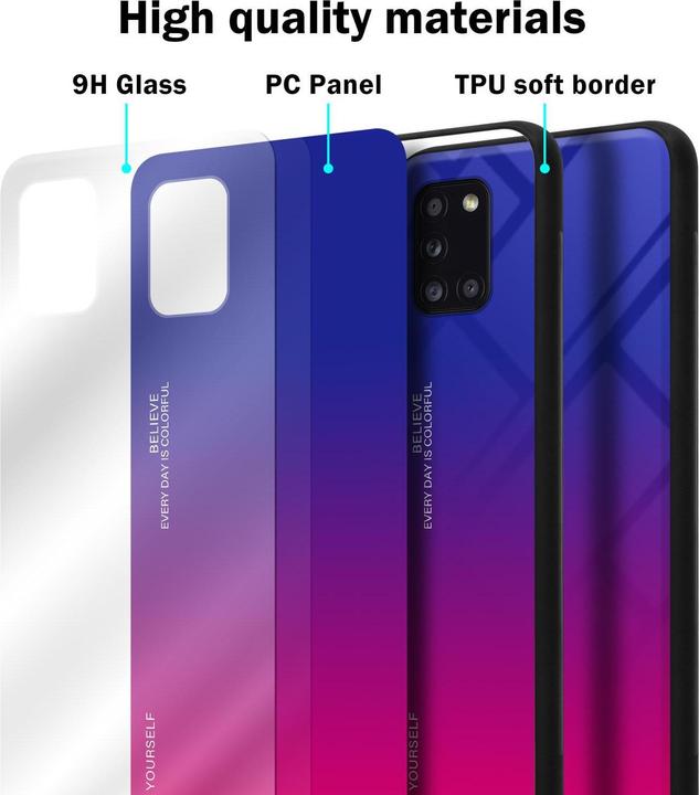Actual product image Cadorabo TPU 2 colors glass cover (Samsung Galaxy A31)