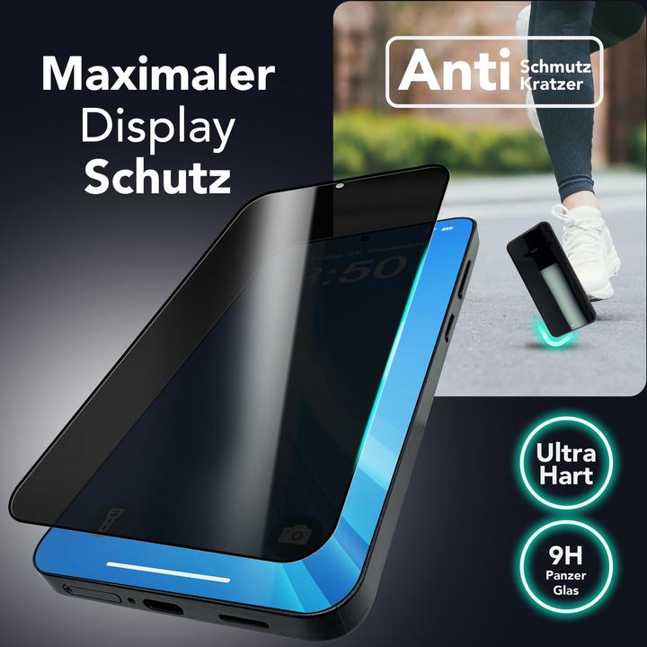 Produktbild Nalia AntiSpyX - Privacy Schutzglas mit Schablone - Full Screen Anti-Spy Protector (1 Stück, Samsung Galaxy S25)