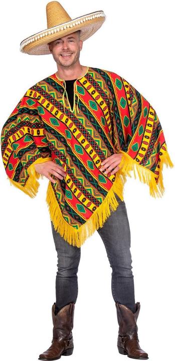 Actual product image Metamorph Sierra Poncho - buntes Faschings Karnevals Kostüm (54)