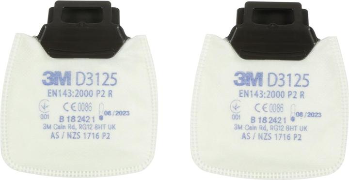 Produktbild 3M Secure Click Partikelfilter P2 R D3125 2 St. (Atemschutzmaske Ersatzfilter)