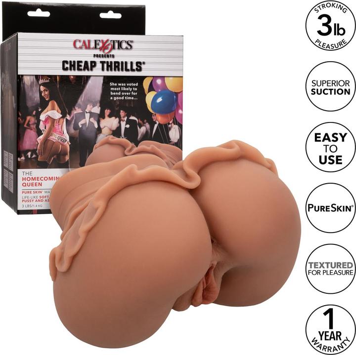 Actual product image CalExotics The Homecoming Queen Double Realistic Masturbator Caramel